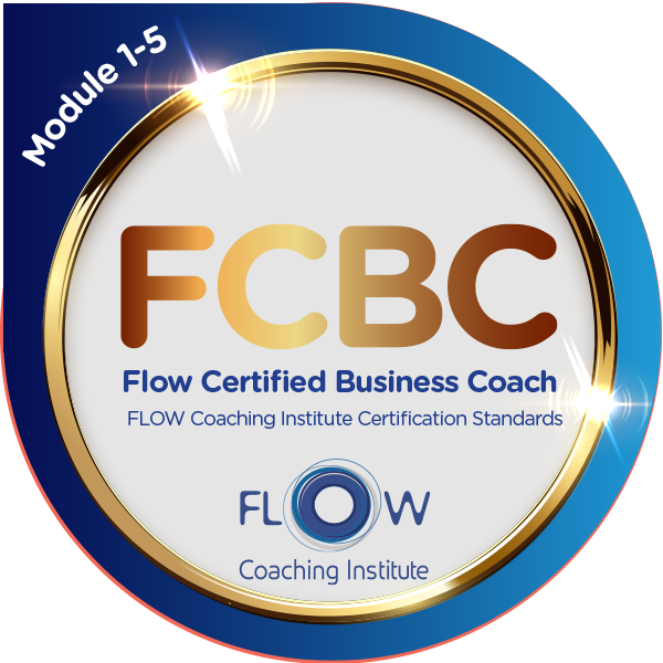 Badge module 1-5 du Flow Certified Business Coach (FCBC) du Flow Coaching Institute